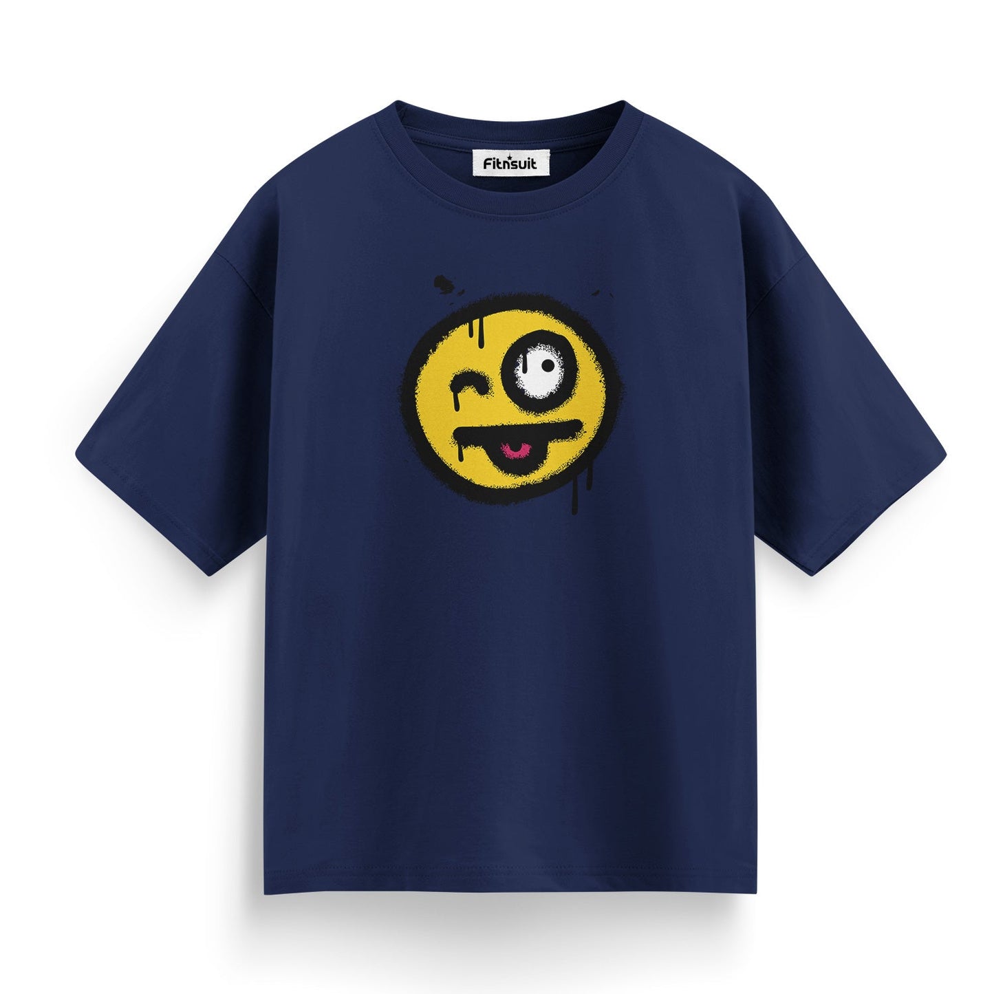 Winking Drippy Smiley Face T shirt for everyone
