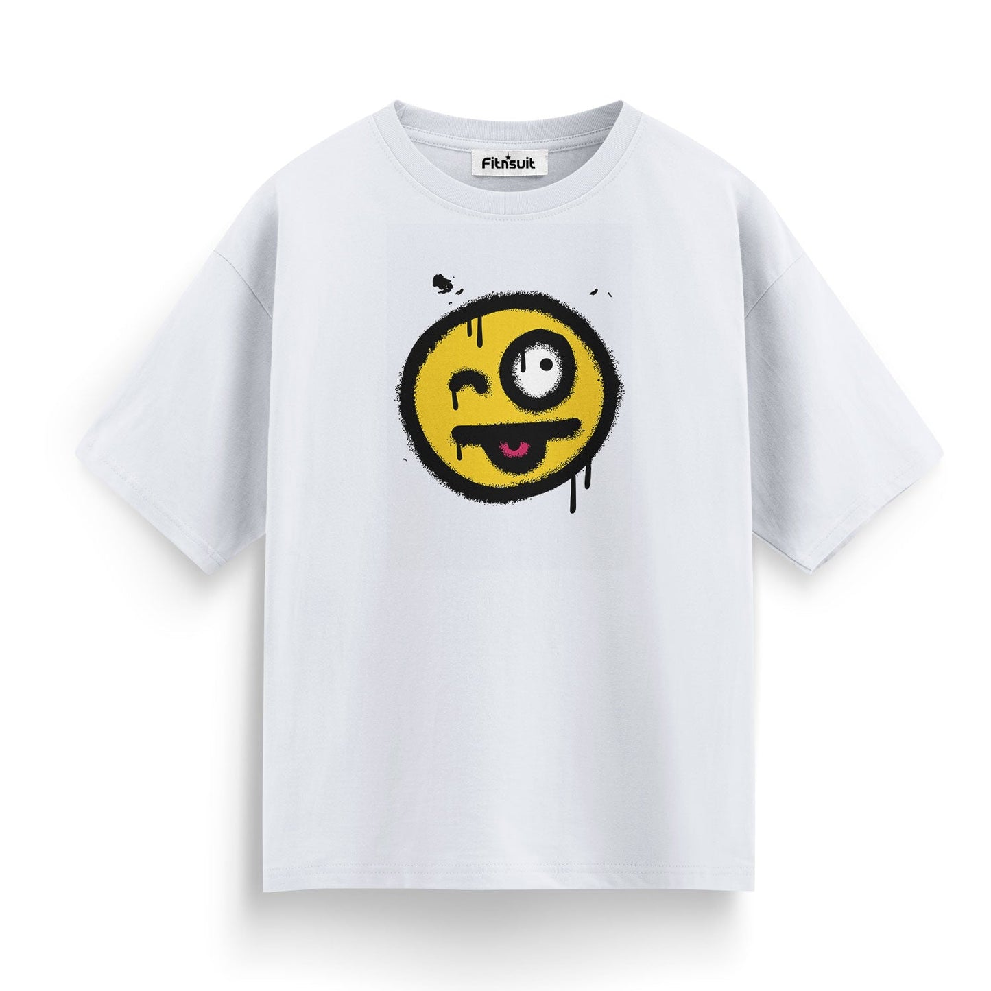 Winking Drippy Smiley Face T shirt for everyone