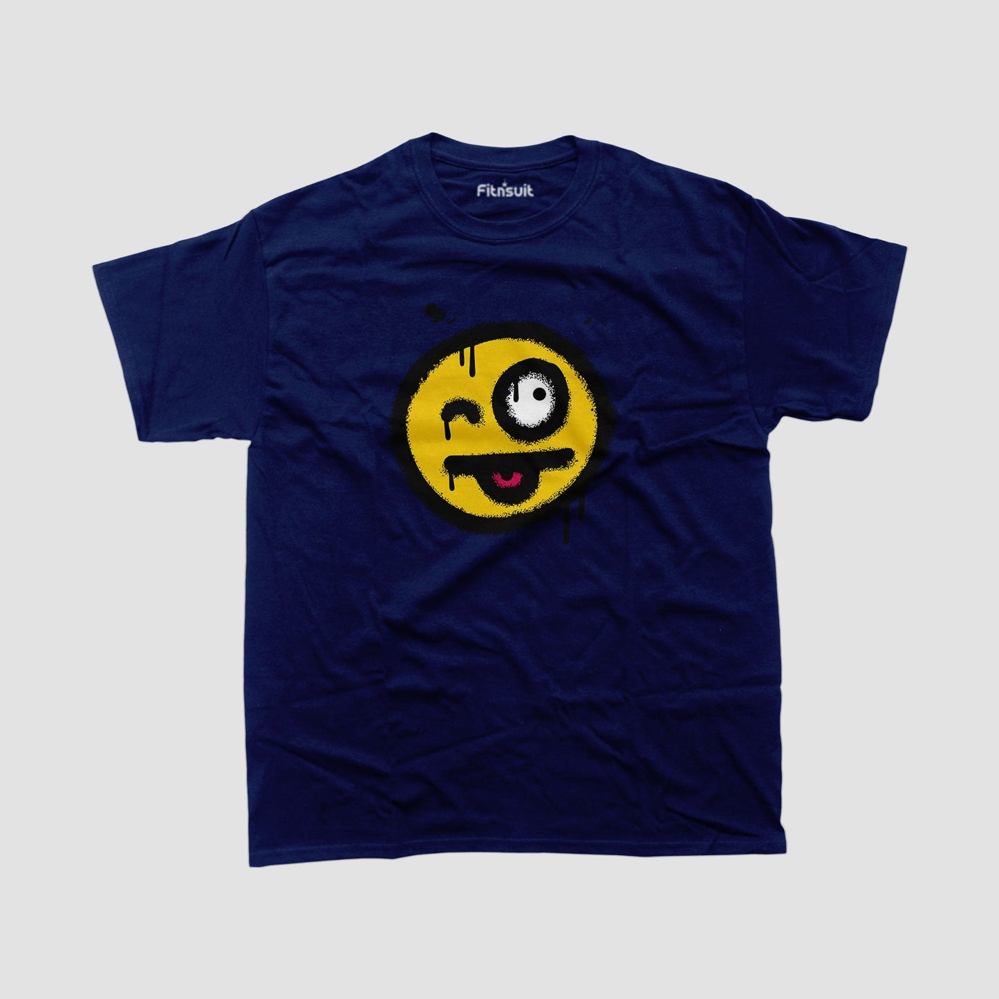 Winking Drippy Smiley Face T shirt for everyone