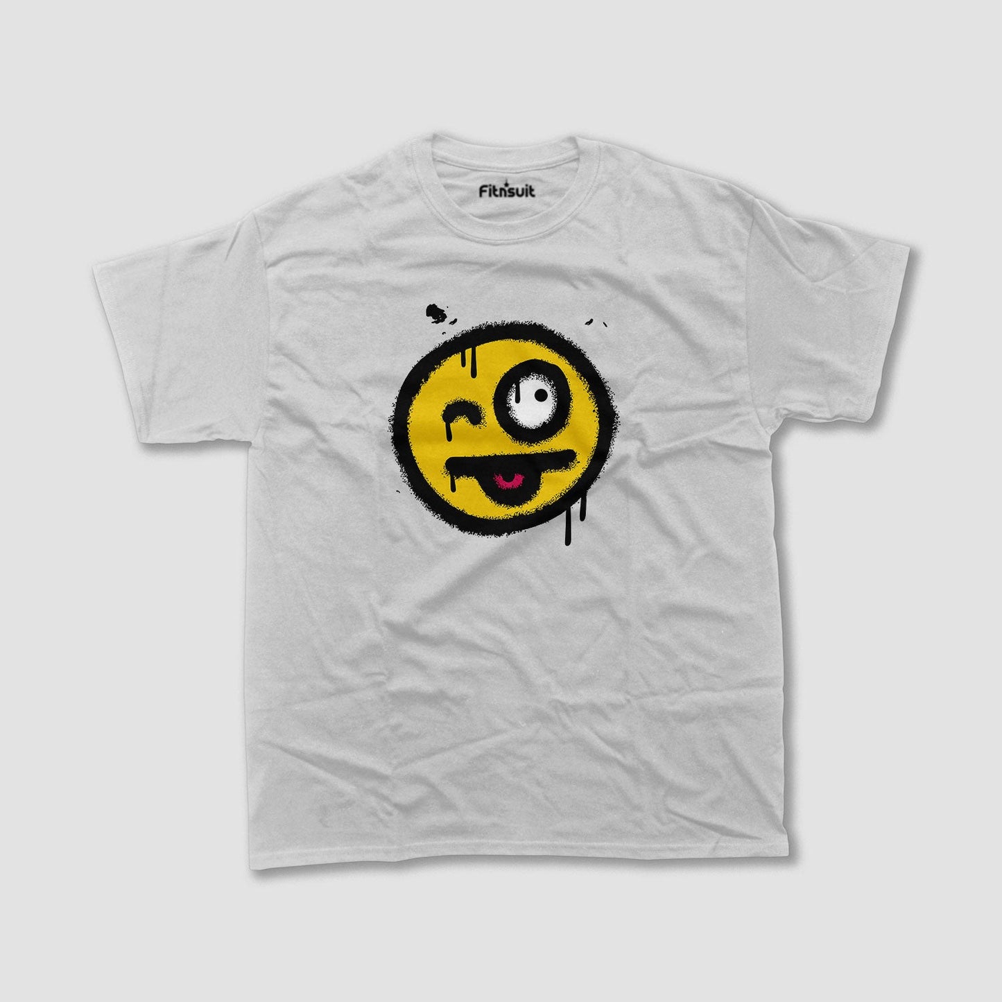 Winking Drippy Smiley Face T shirt for everyone
