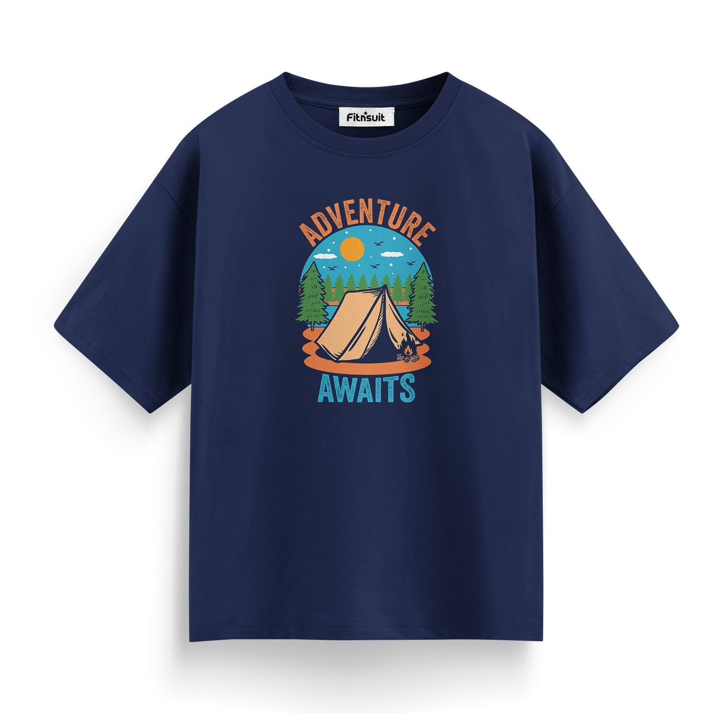 Adventure Awaits Tent Scene T shirt for everyone