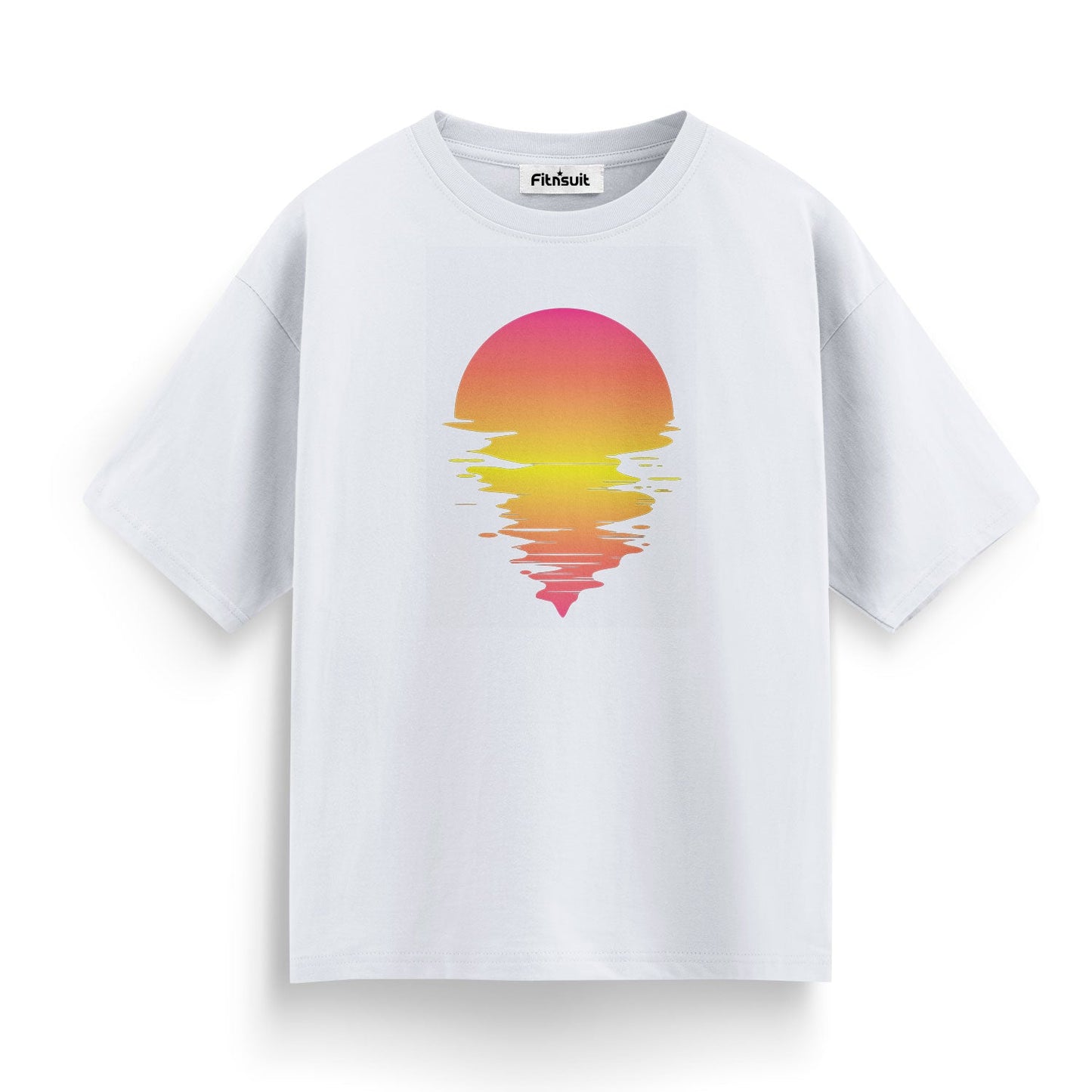 Retro Sunset Gradient Aesthetic T shirt for everyone