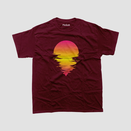 Retro Sunset Gradient Aesthetic T shirt for everyone