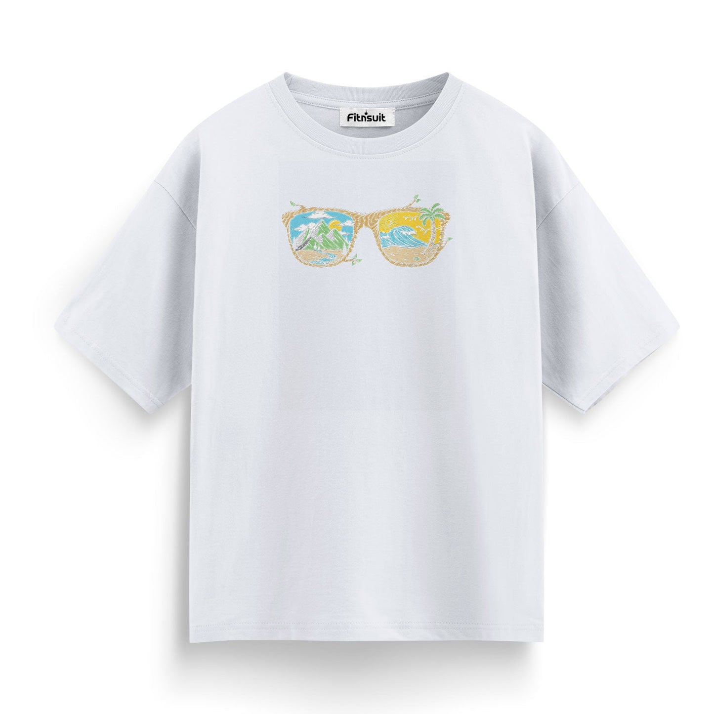 Beach Sunglasses Summer Scene T shirt for everyone