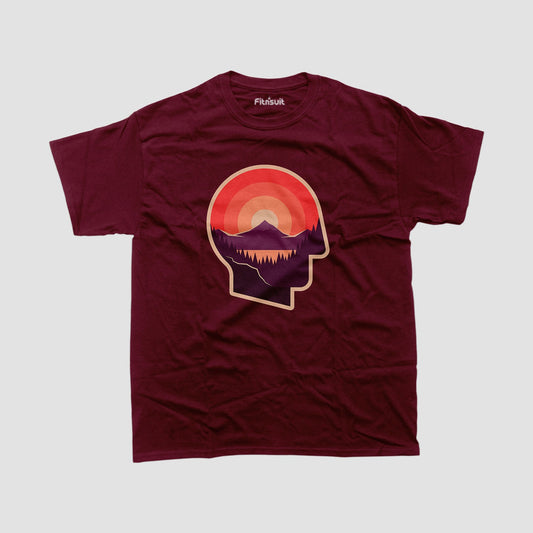 Mindful Sunset Head Silhouette T shirt for everyone