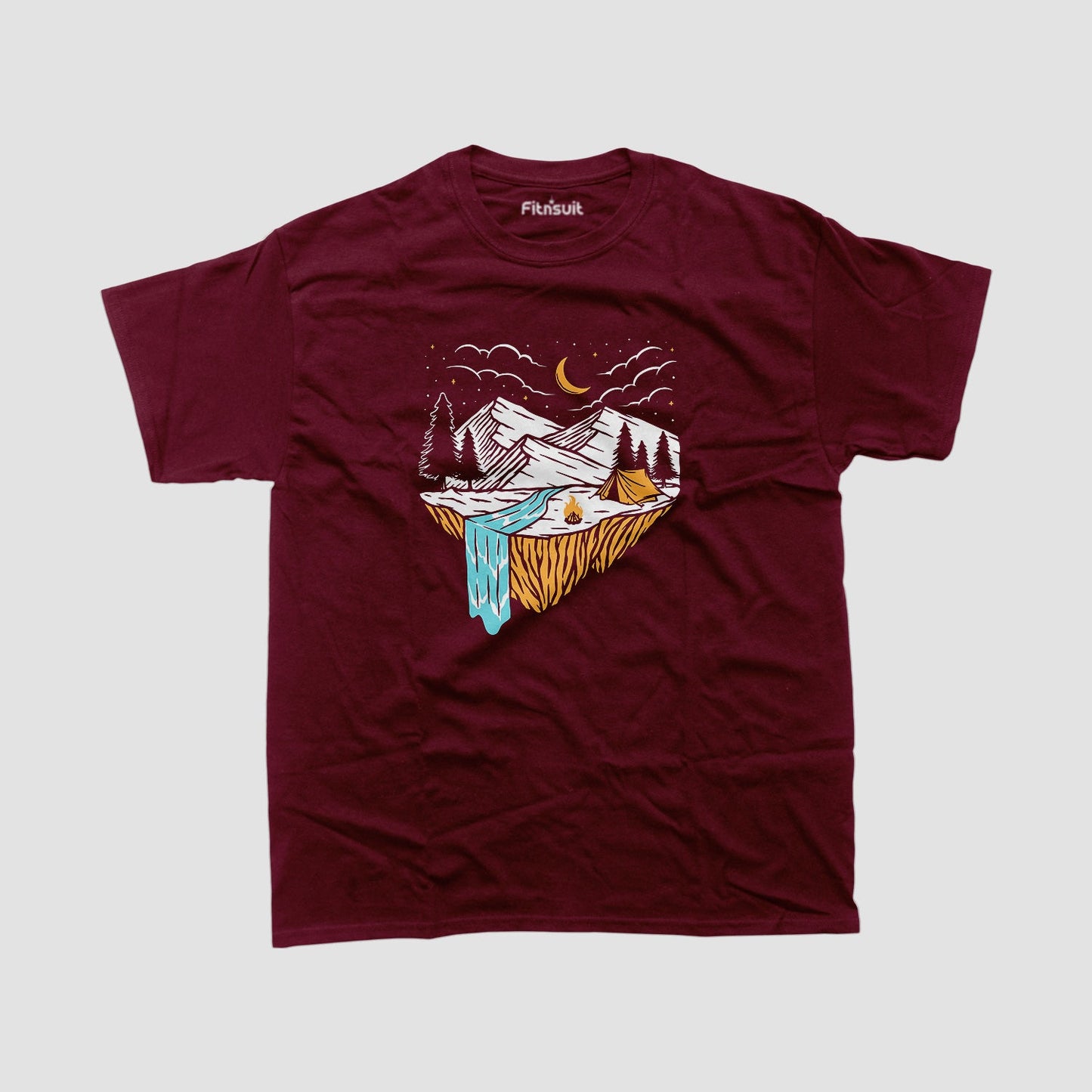 Mountain and Moon Illustration T shirt for everyone