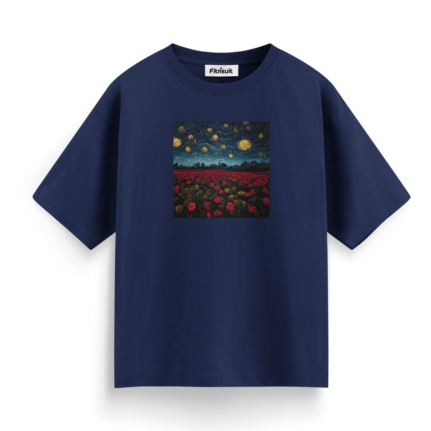 Starry Night over Tulip Field T shirt for everyone
