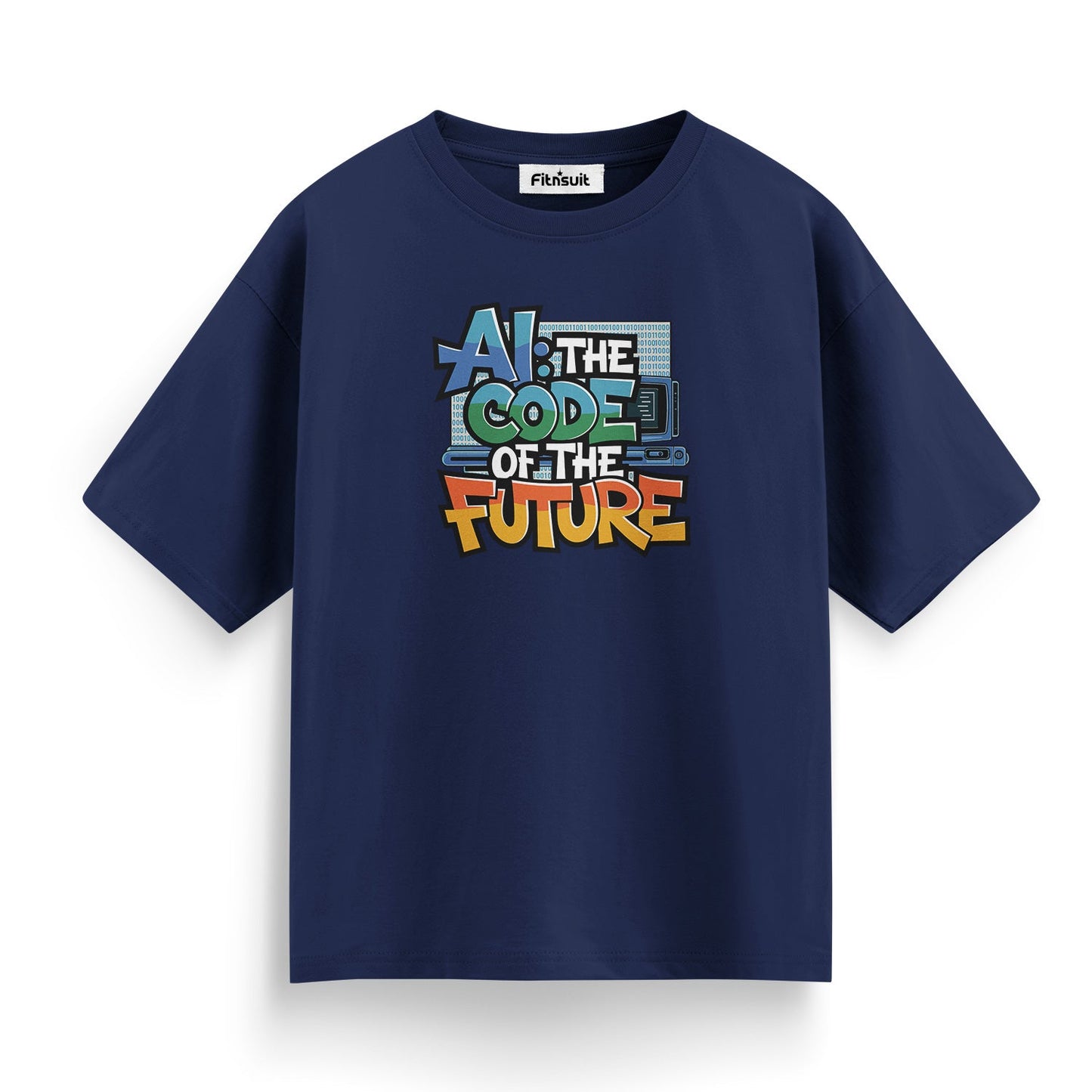 Ai the code of the future Programmer Typography Unisex Premium T-shirt