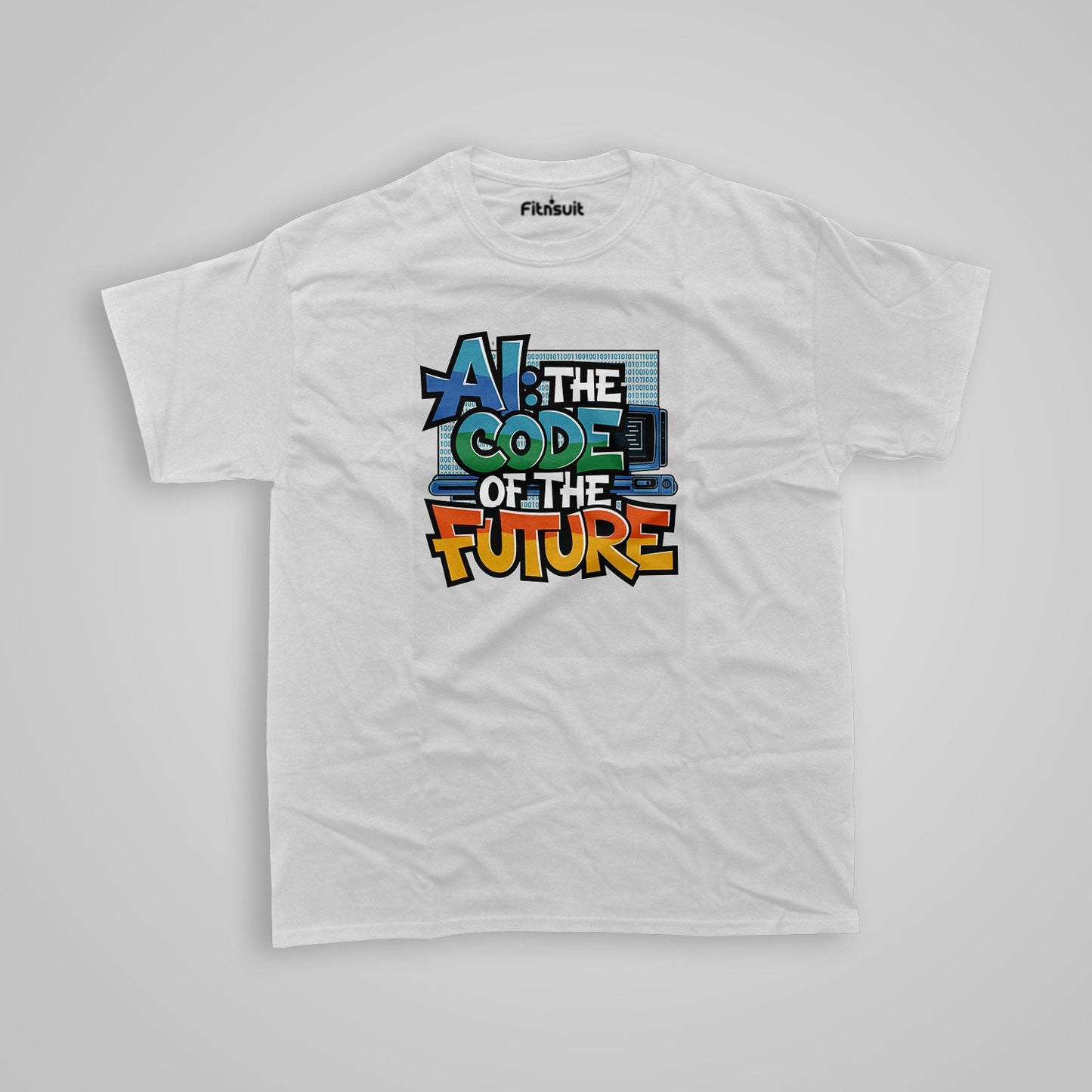 Ai the code of the future Programmer Typography Unisex Premium T-shirt