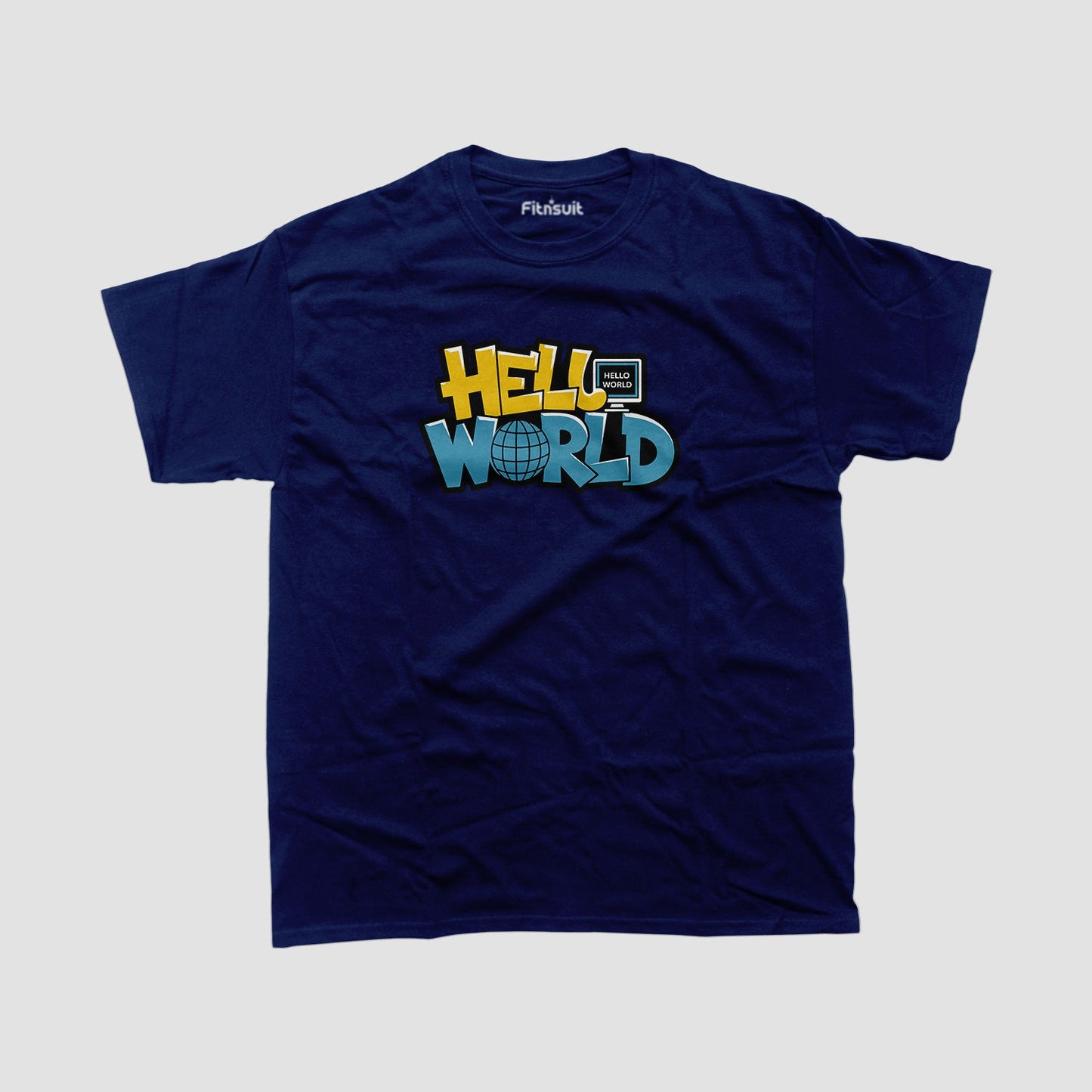Hello World Programmer Typography Unisex Premium T-shirt