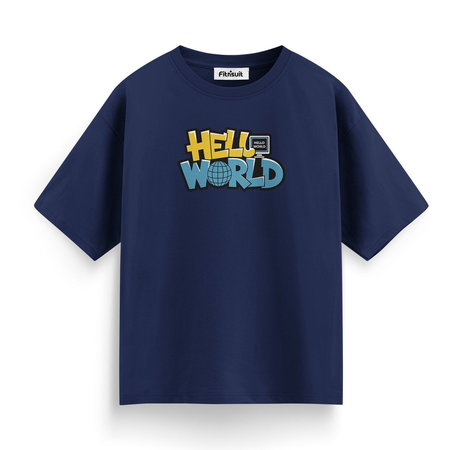 Hello World Programmer Typography Unisex Premium T-shirt