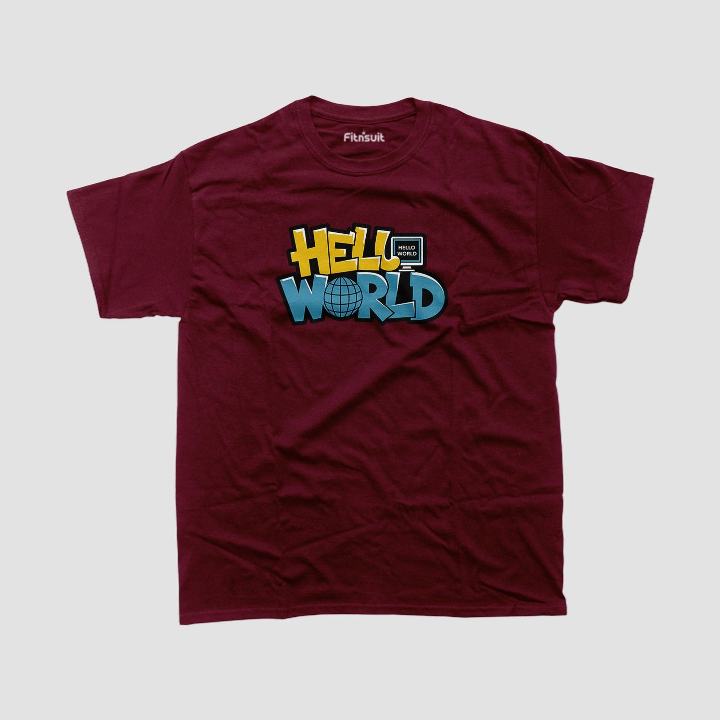 Hello World Programmer Typography Unisex Premium T-shirt
