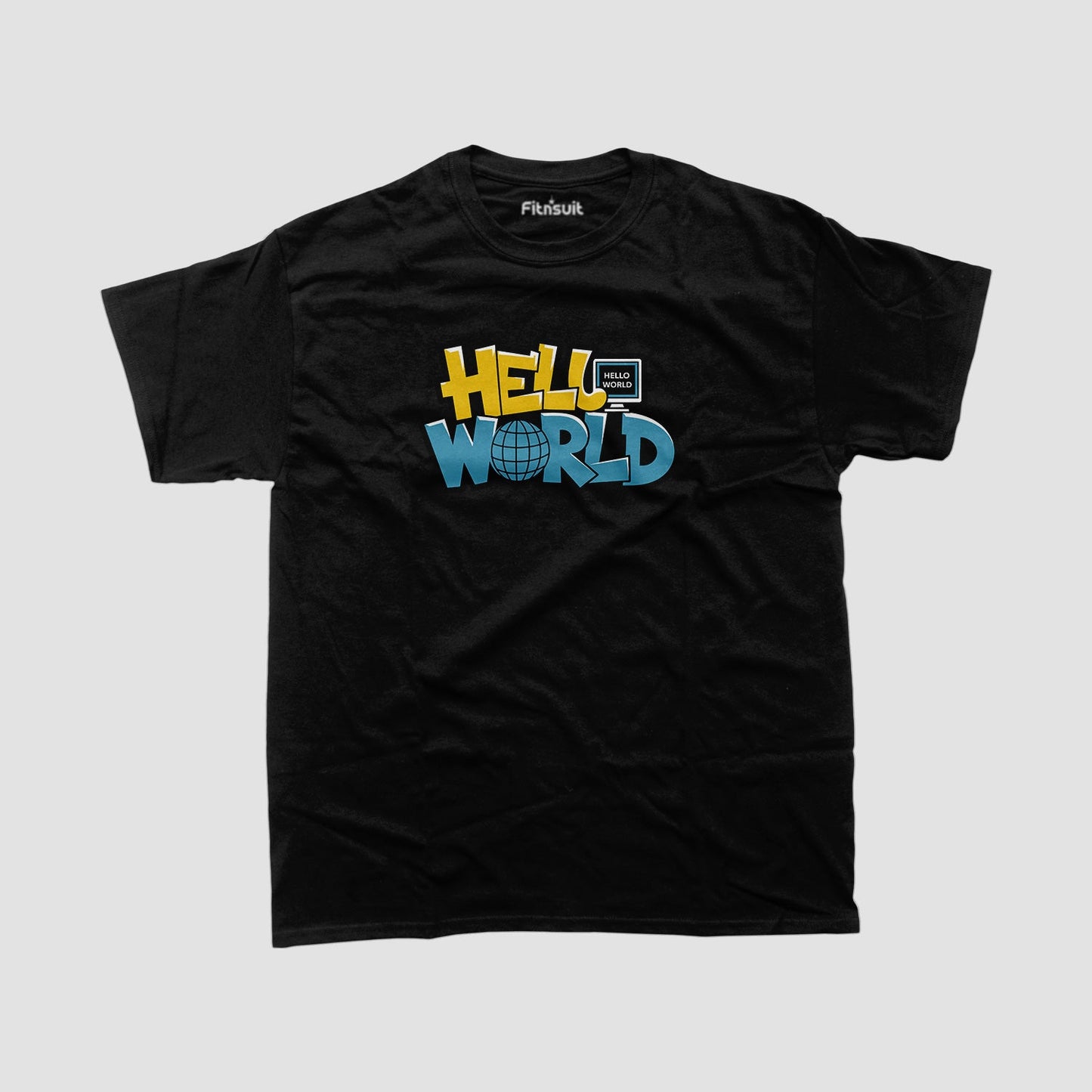 Hello World Programmer Typography Unisex Premium T-shirt