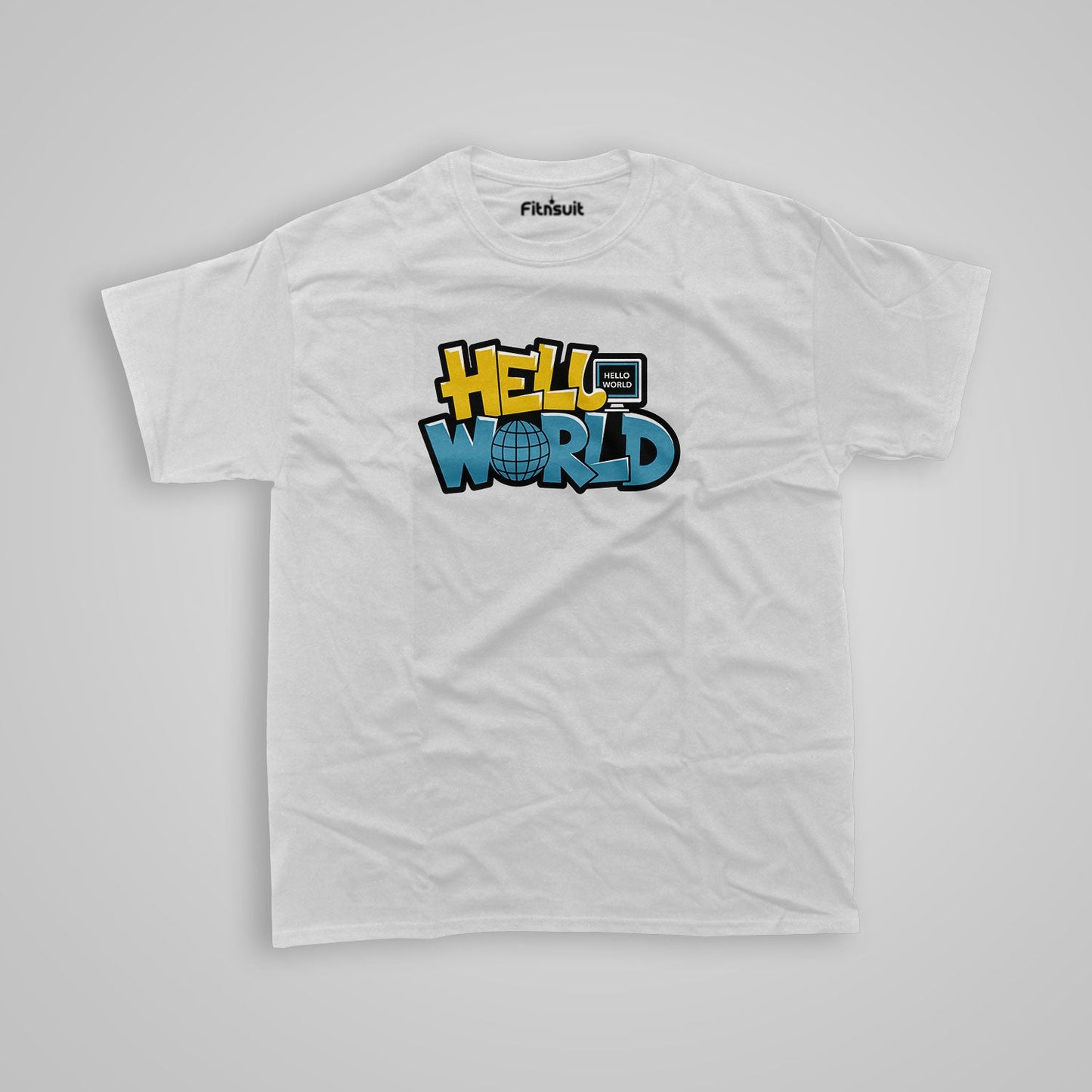 Hello World Programmer Typography Unisex Premium T-shirt