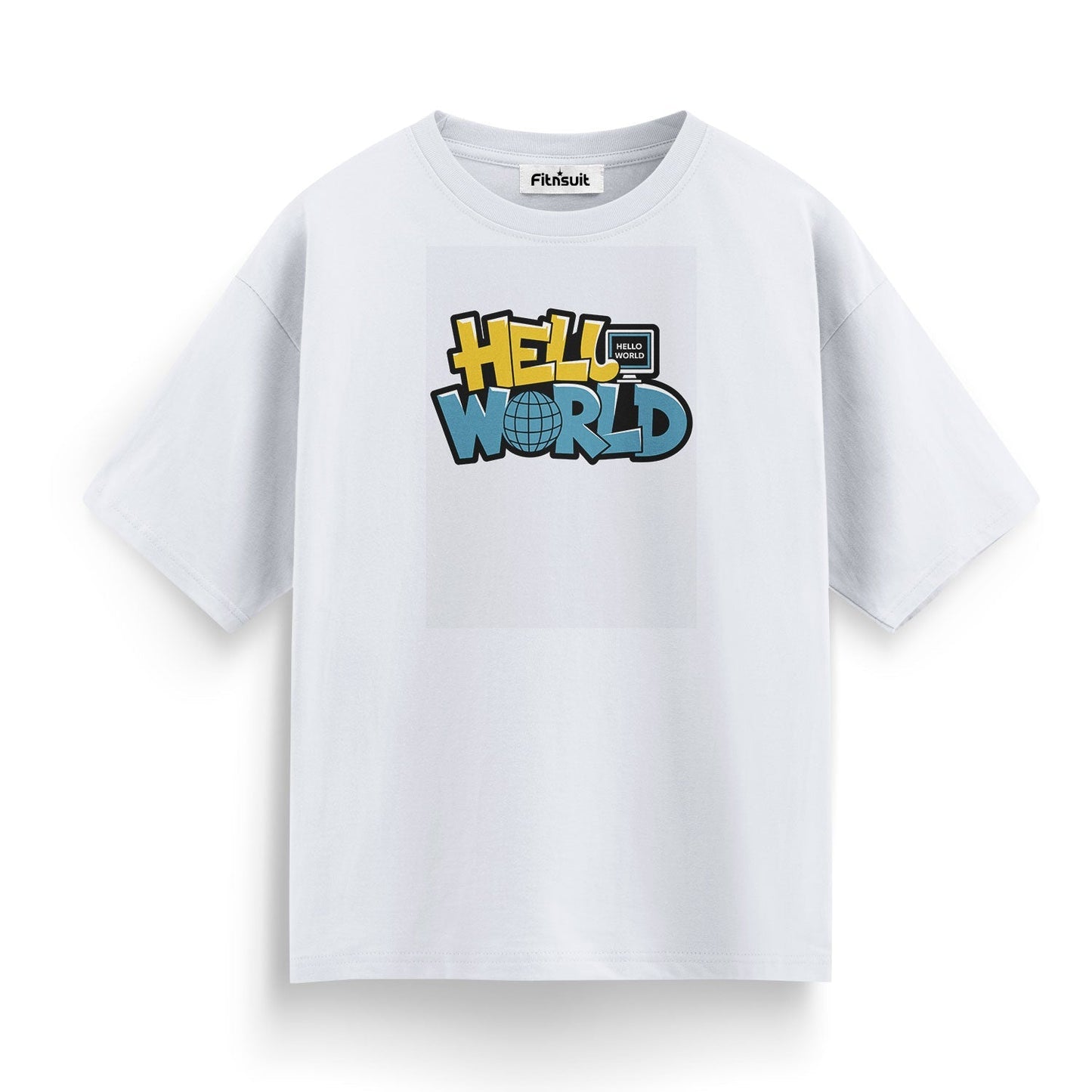 Hello World Programmer Typography Unisex Premium T-shirt