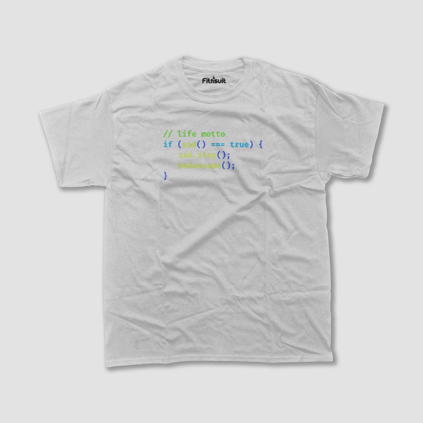 Life Motto If Sad Equals True Sad Stop Be Awesome Programmer T-Shirt