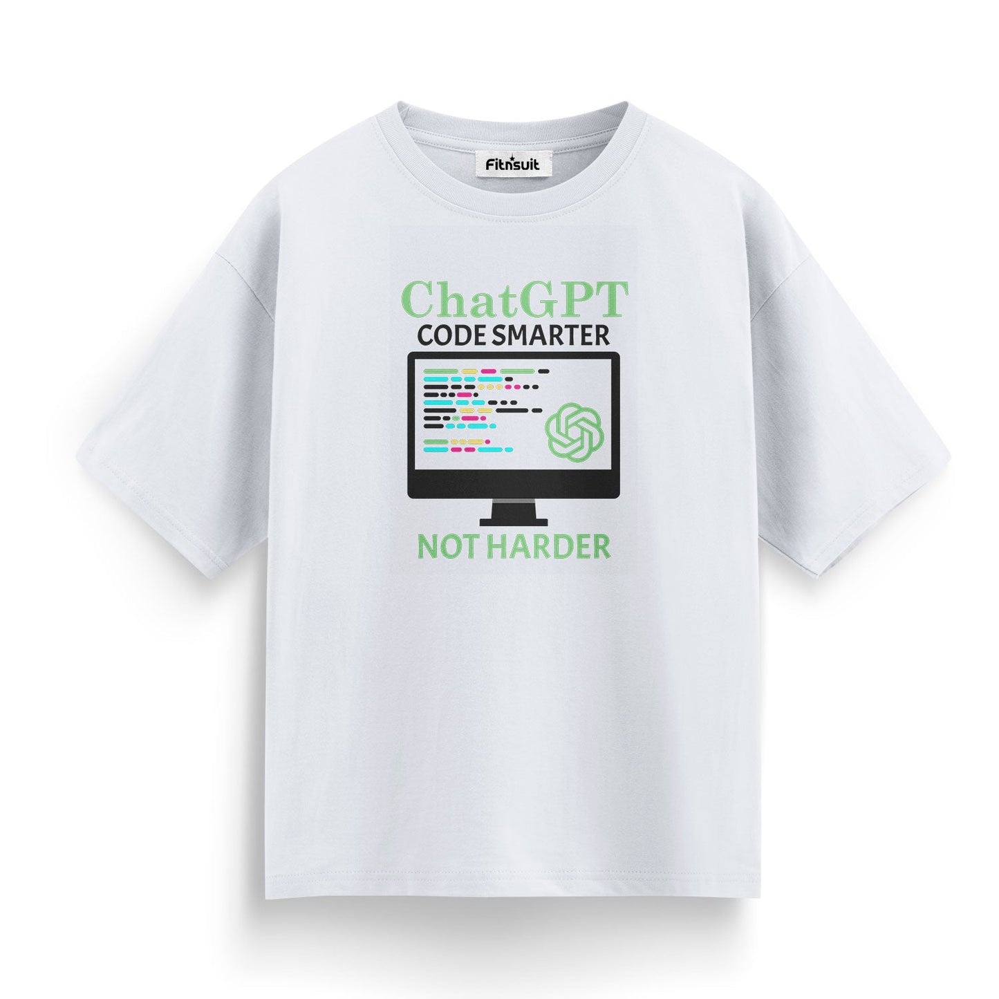 Chatgpt code smarter not harder funny Programmer quote Unisex Premium T-shirt