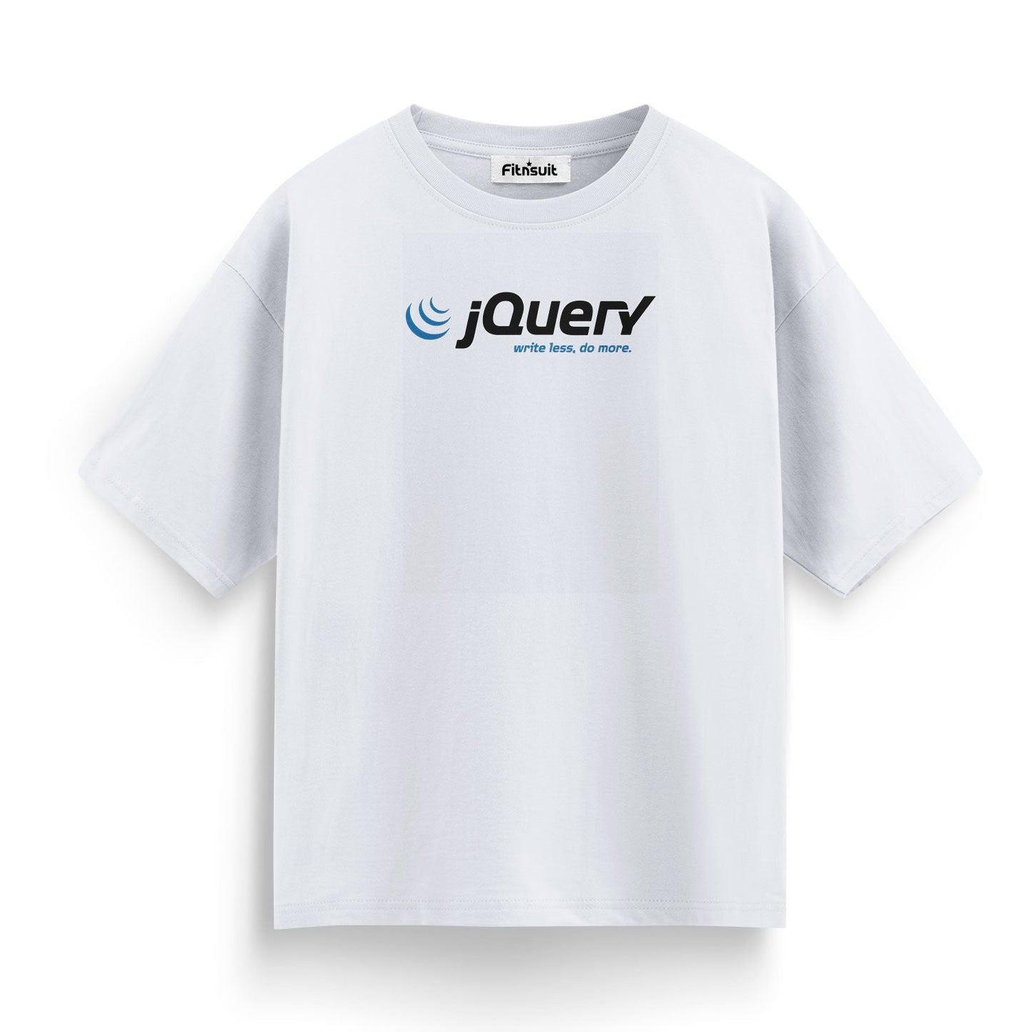 jQuery write less, do more T shirt for programmer and coder.