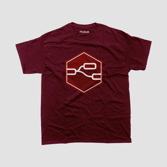 Nod Red T shirt for programmer and coder.