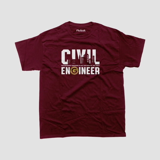City Skyline Civil Engineer Graphic T shirt