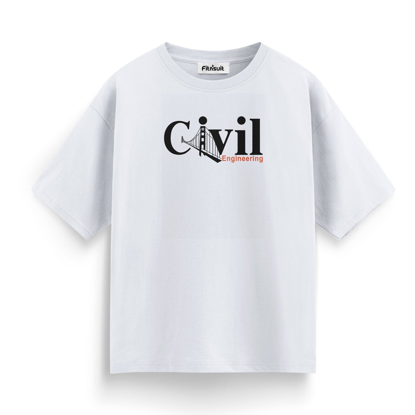 Stylish Font Civil Engineering Logo T shirt
