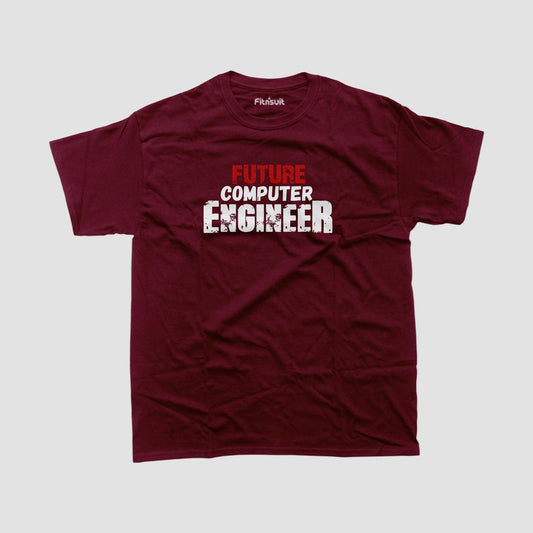 Future Computer Engineer Bold Text T shirt