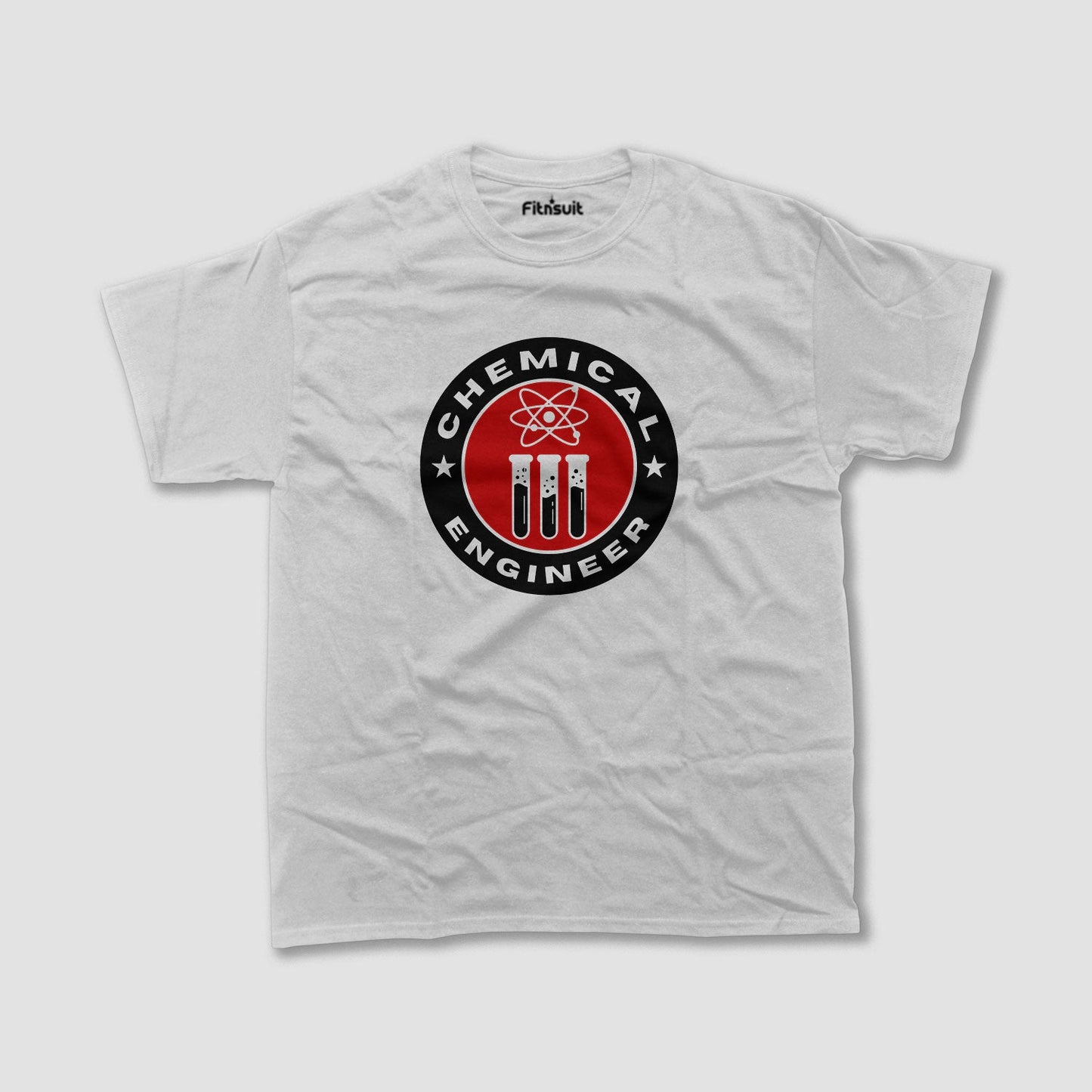Bold Red Circle Chemical Engineer Badge T Shirt