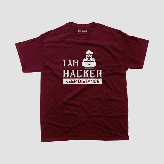 I Am Hacker – Keep Distance Ethical Hacker T-Shirt