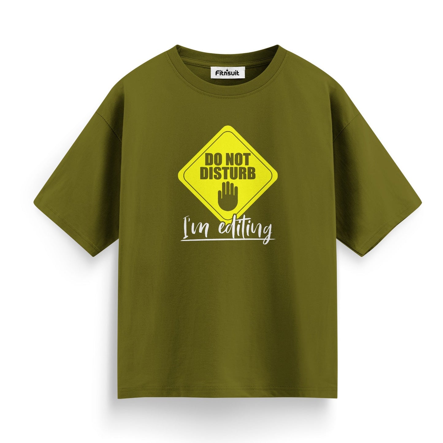 Do Not Disturb I'm Editing Warning Sign T-Shirt for Video Editor