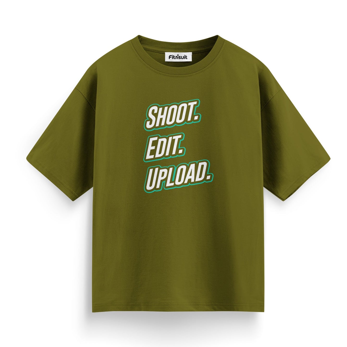 Shoot Edit Upload Repeat Bold Typography T-Shirt for Video Editor