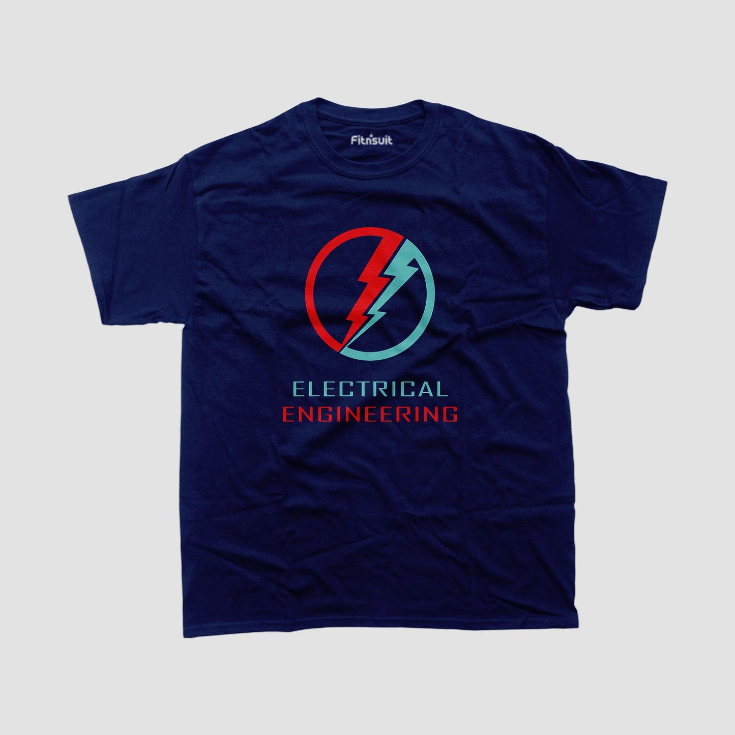 Red Blue Bolt Electrical EnginElectrical Engineerring Minimalist T Shirt