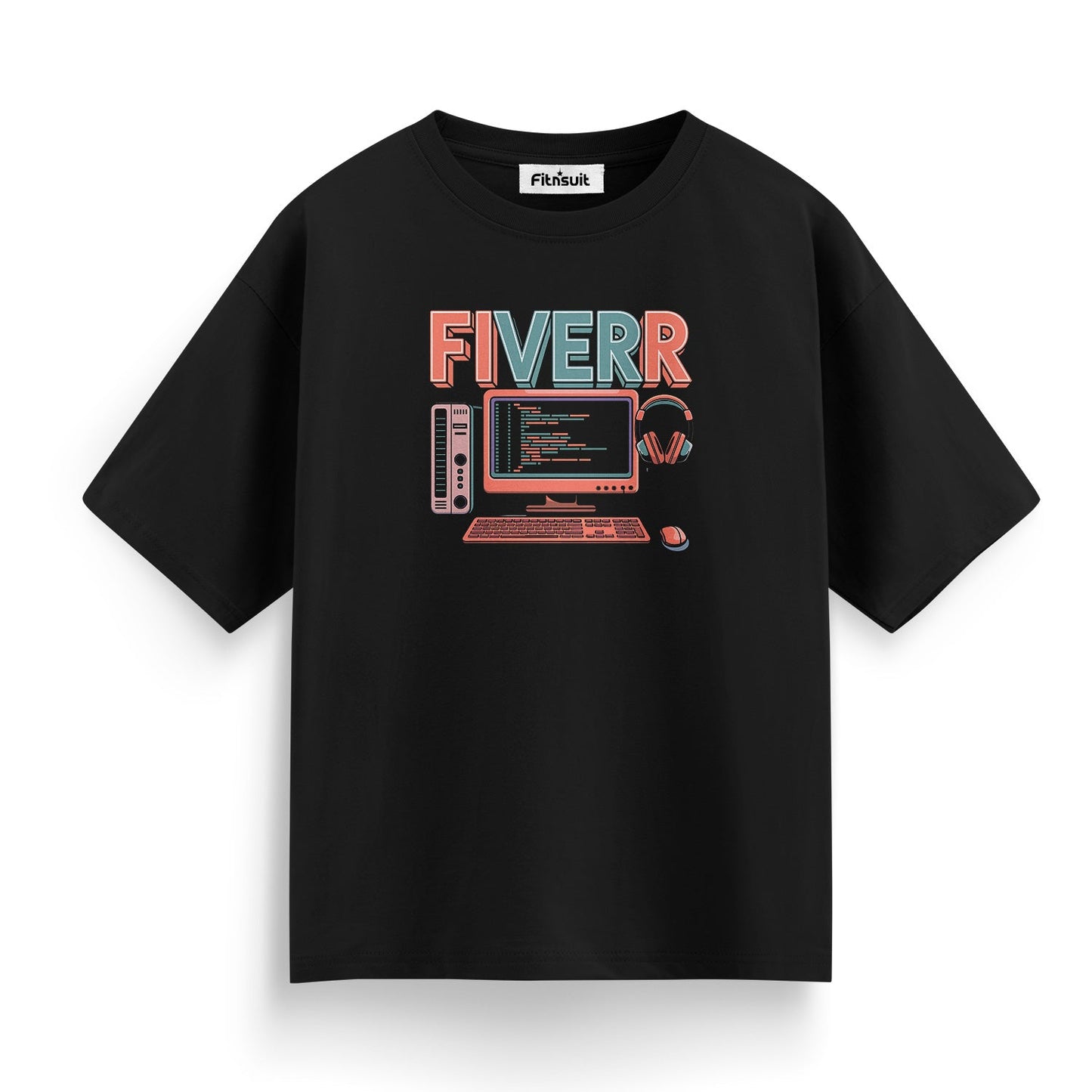 Fiverr Setup with Code Screen Freelancer T-Shirt