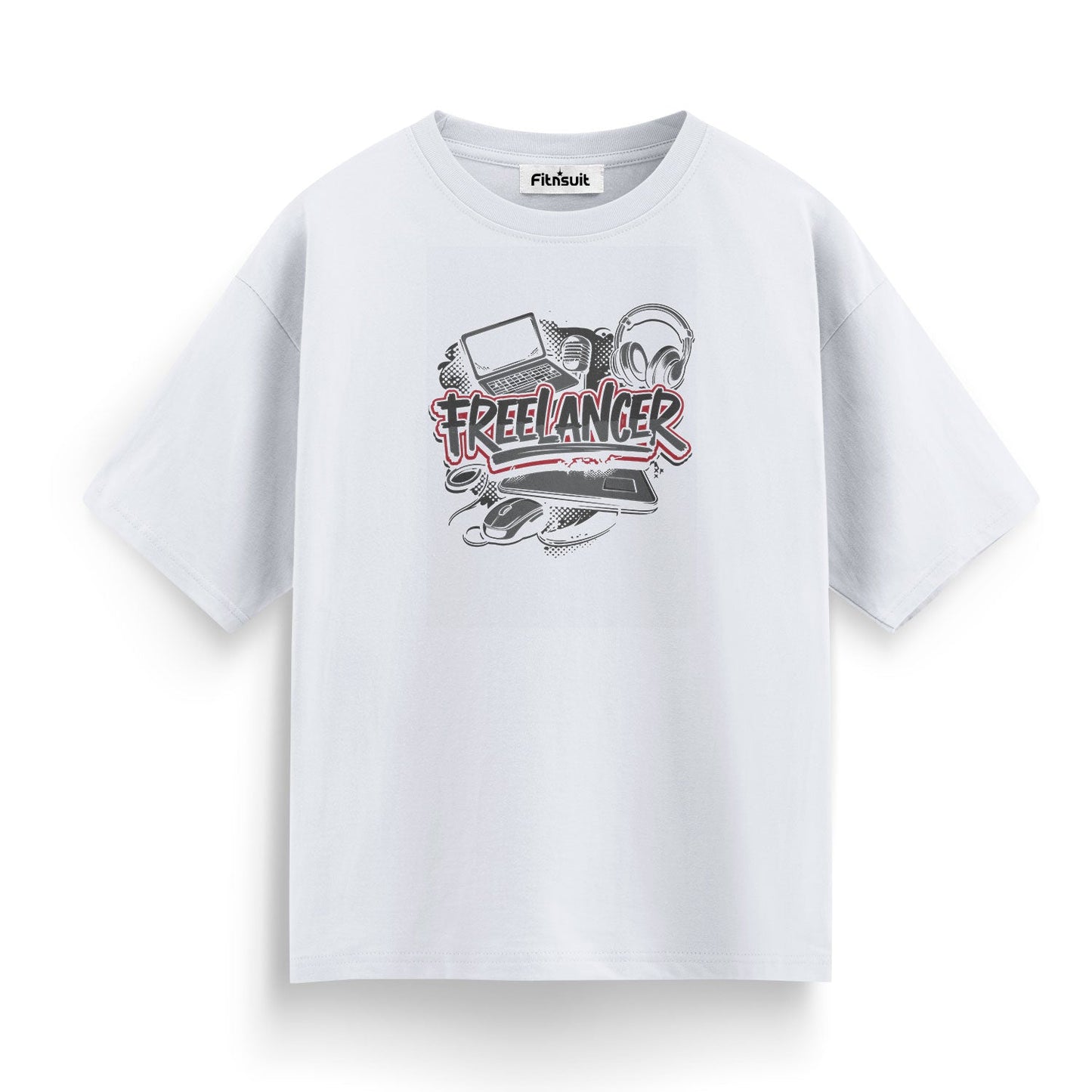 Freelancer Setup with Tools Illustration Freelancer T-Shirt