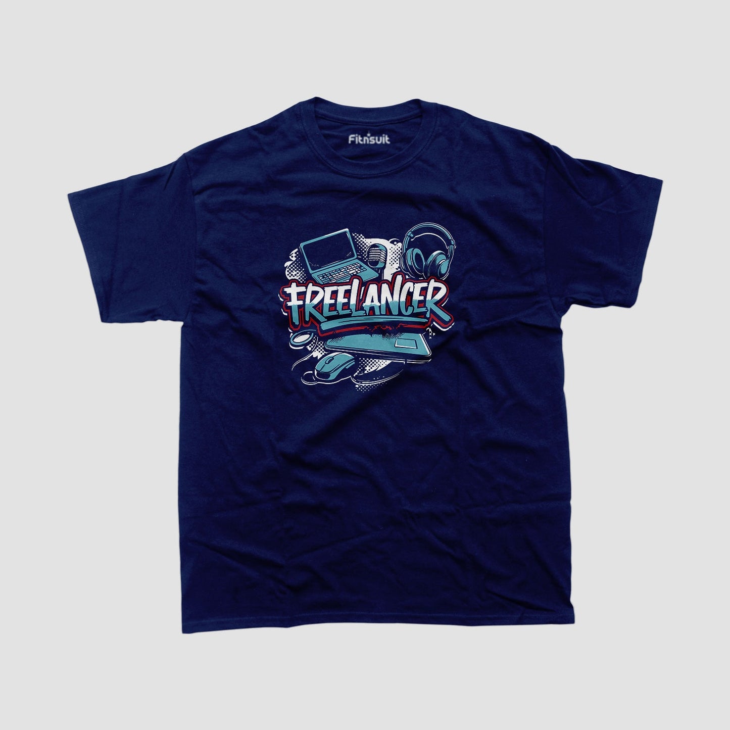 Freelancer Setup with Tools Illustration Freelancer T-Shirt