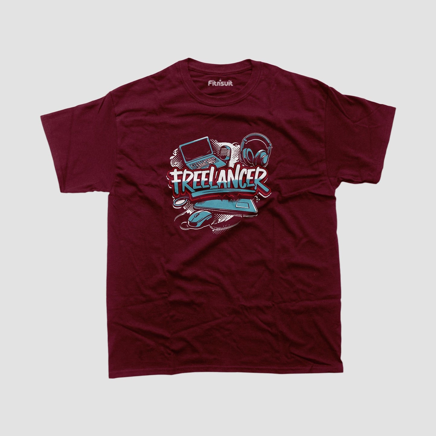 Freelancer Setup with Tools Illustration Freelancer T-Shirt