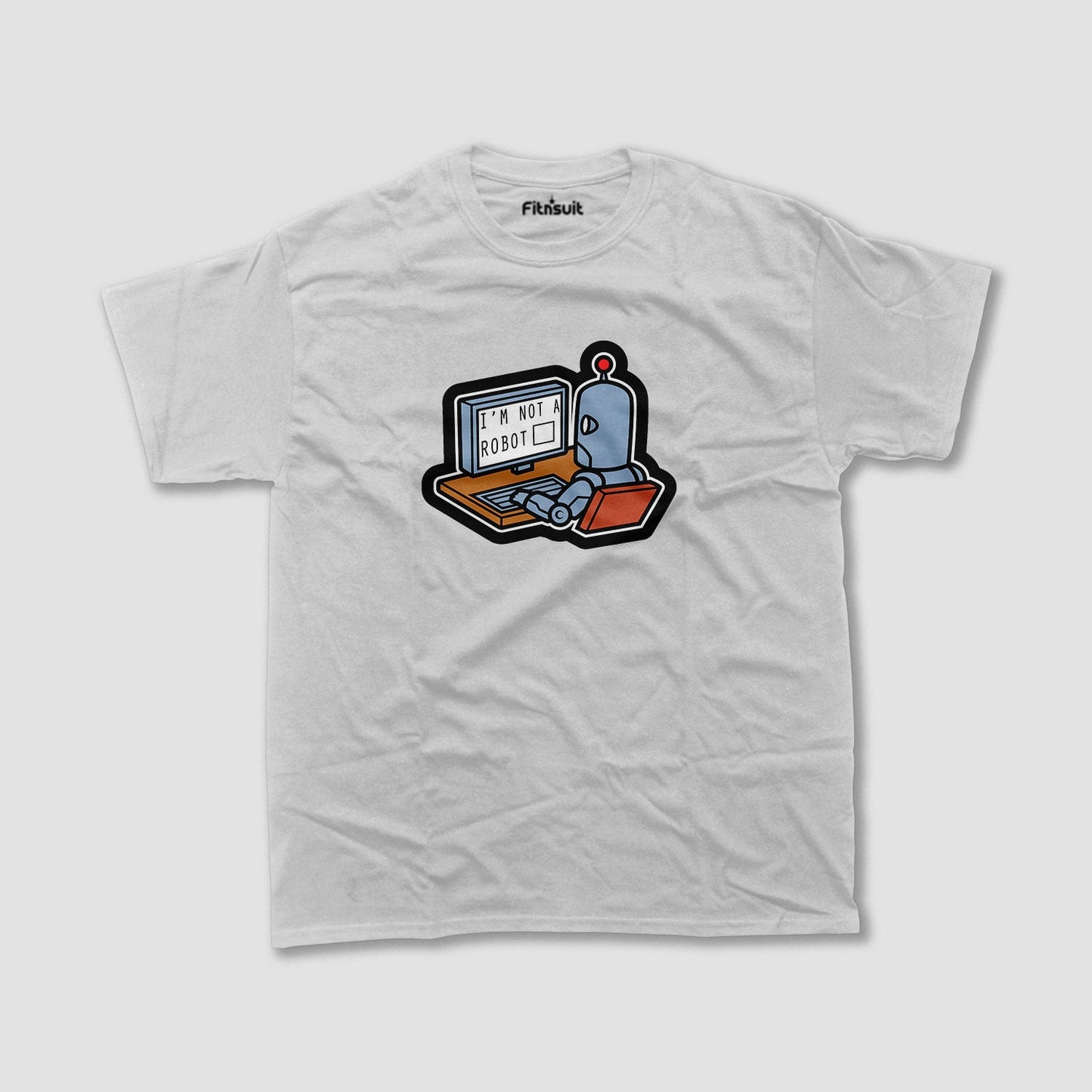 I'm Not a Robot Desk Scene Freelancer T-Shirt