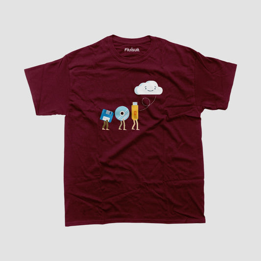 Floppy, Disk, USB and Cloud Evolution Graphic Freelancer T-Shirt