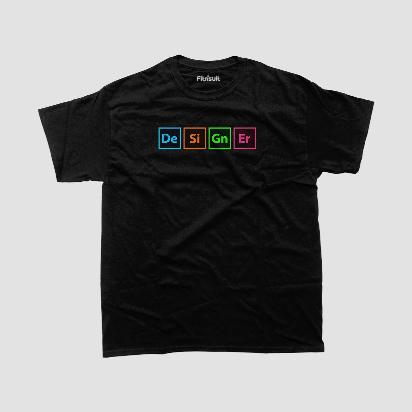 DeSiGnEr Color Block Typography Graphic Designer T-Shirt