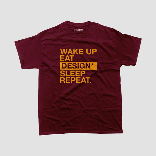 Wake Up Eat Design Sleep Repeat Graphic Designer T-Shirt