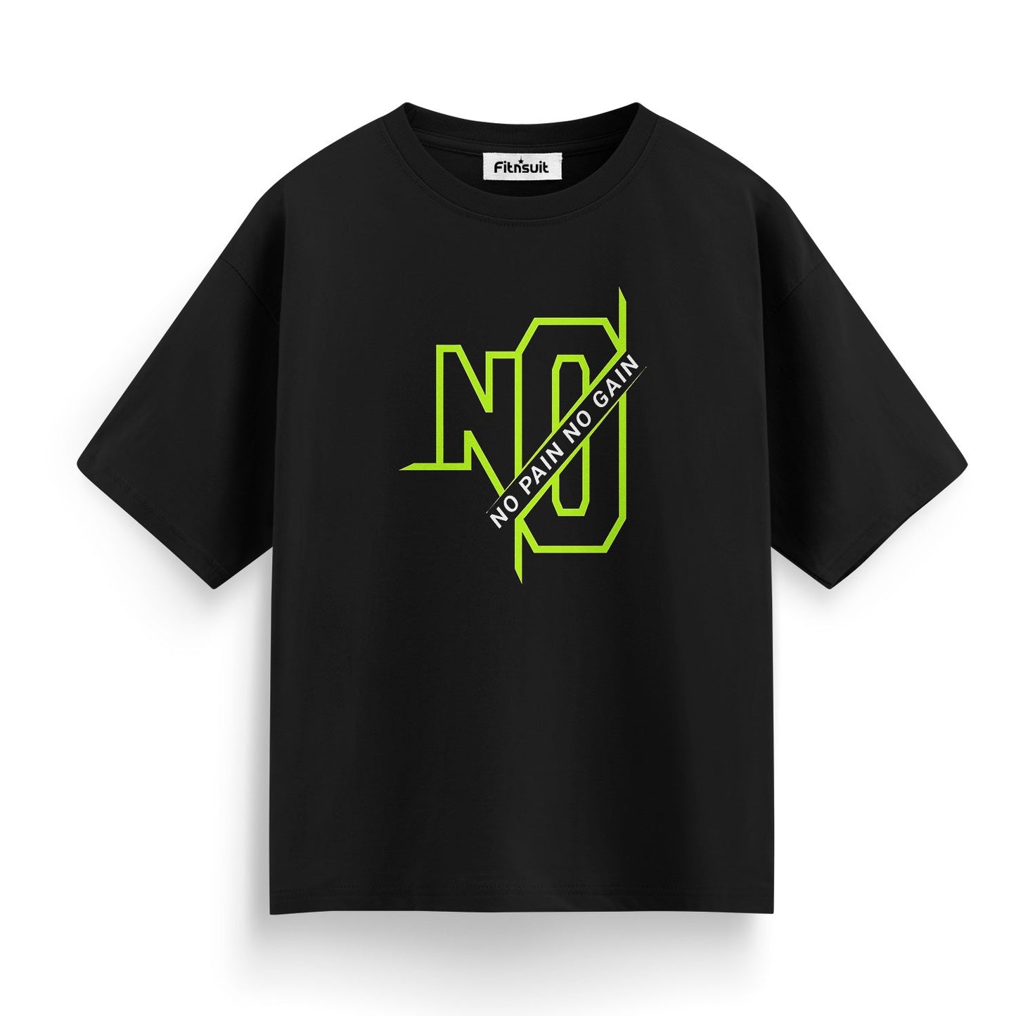No Pain No Gain Neon Gym Motivational T shirt