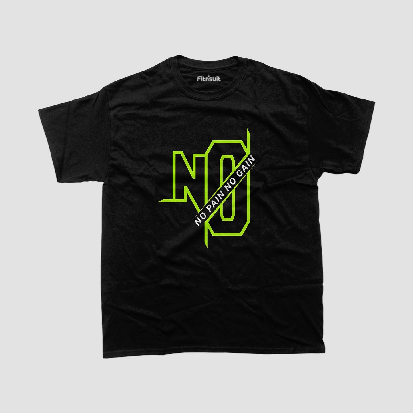 No Pain No Gain Neon Gym Motivational T shirt