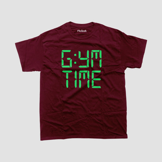 Gym Time Digital Clock Style Workout T shirt