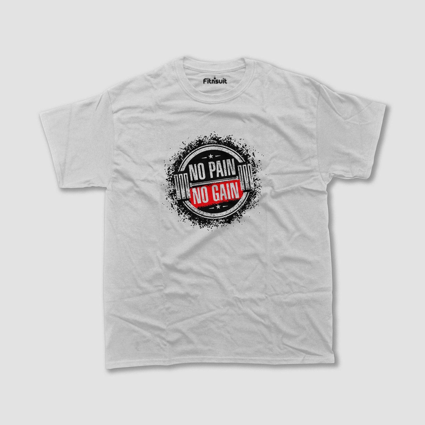 No Pain No Gain Circle Distress Gym Workout T shirt