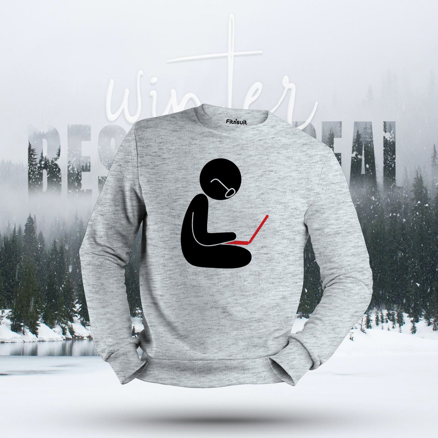 Coding Thinker Minimal Character Hoodie & Sweatshirt