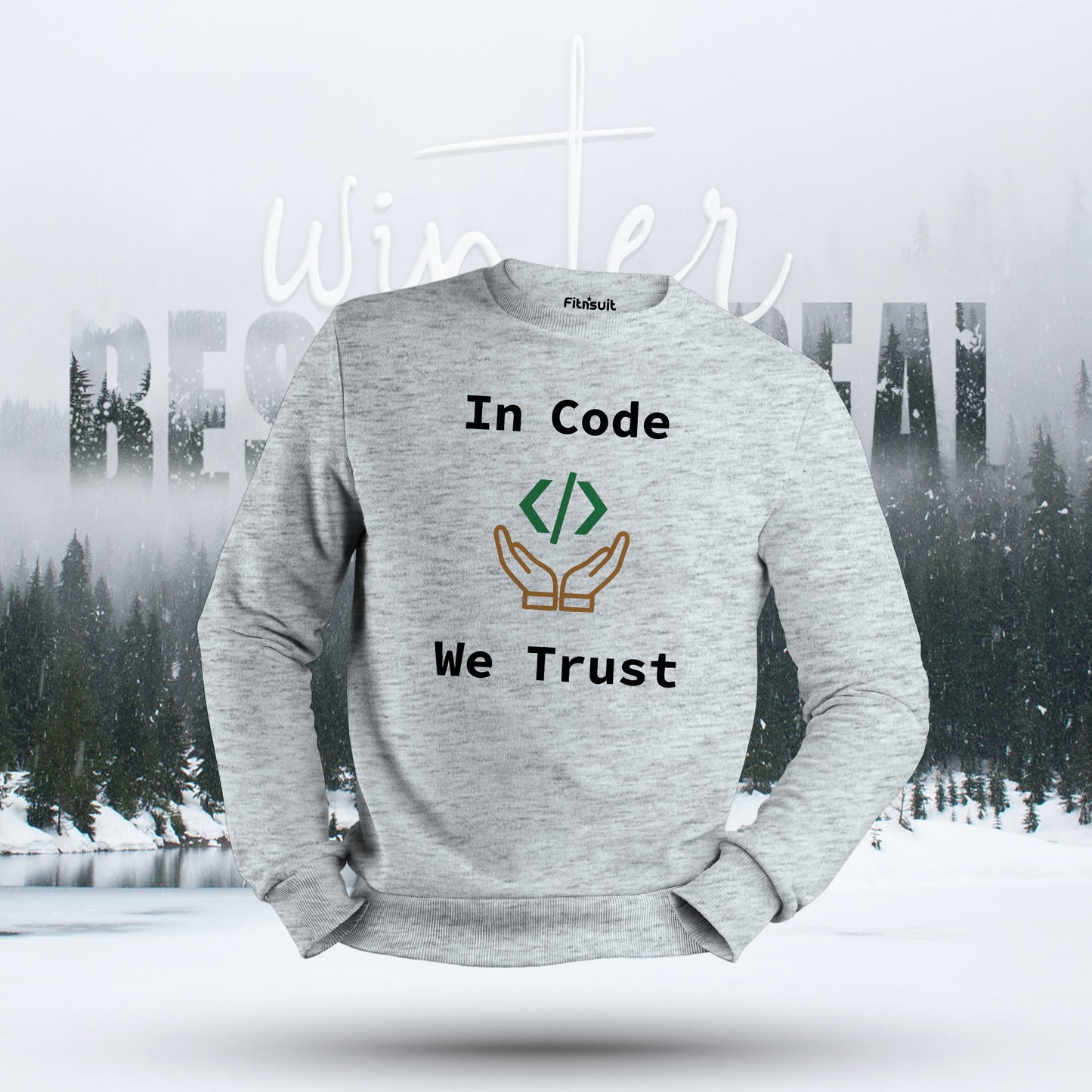 In Code We Trust Hands Symbol Hoodie & Sweatshirt