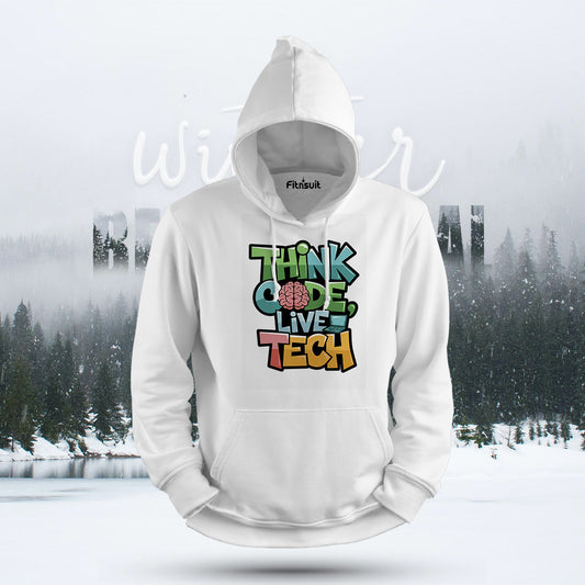 Think Code Live Tech Brain Hoodie & Sweatshirt