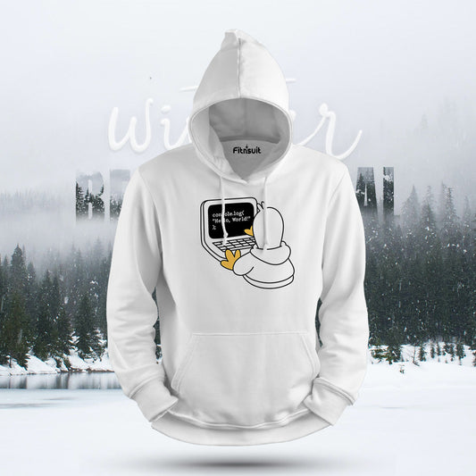 Socializing Hello World Penguin Hoodie & Sweatshirt