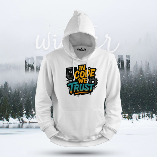 In Code We Trust Modern Design Hoodie & Sweatshirt