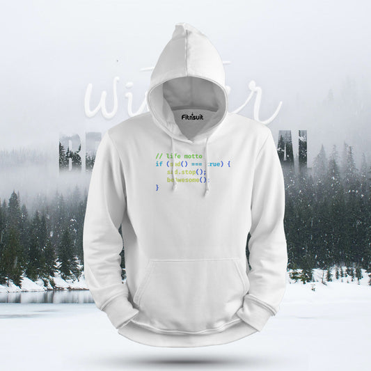 Life Motto Be Awesome Script Hoodie & Sweatshirt