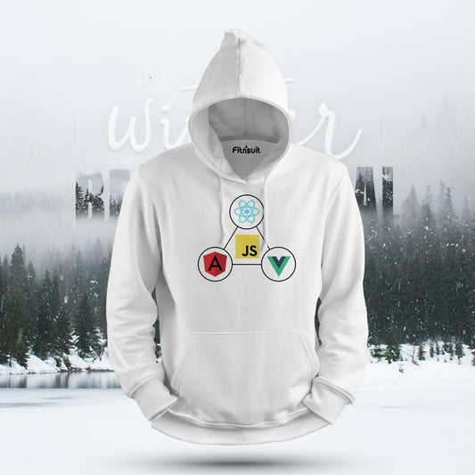 Angular Vue React Stack Logo Hoodie & Sweatshirt